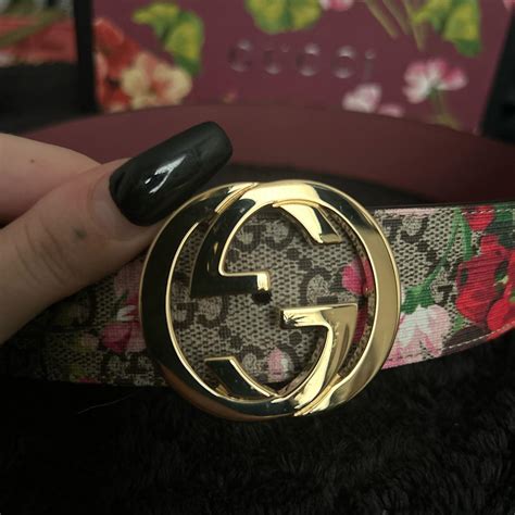 gucci blossom belt|extra large Gucci belt.